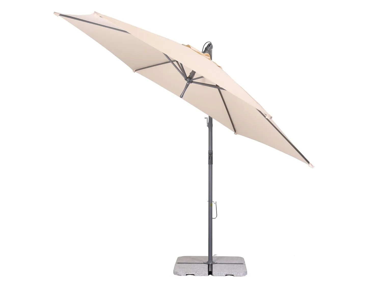 Schneider Parasol déporté »Palmera«, 6 pièces, 300 cm de diamètre, indice de protection UV 80+, housse de protection